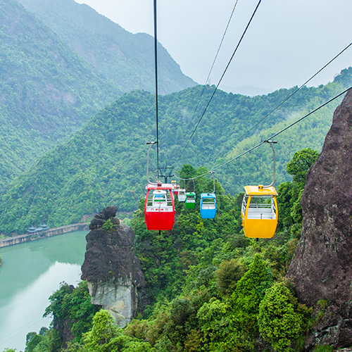 China Jiangxi great awakening mountain scenery lifts