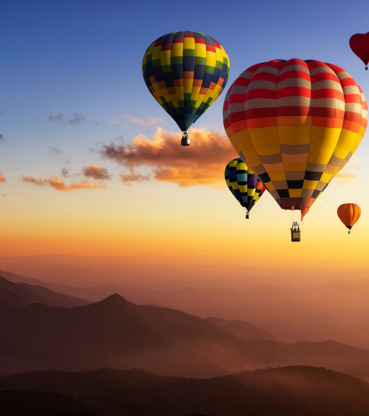 Hot air balloons over Thailand